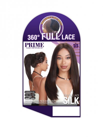 RI- SILK: HUMAN HAIR BLEND LACE FRONT WIG - Click Image to Close