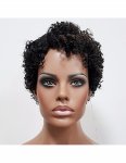 MD-LPW-147: LACE PART SHORT AFRO CURLY BOY CUT WIG