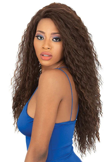 CH-ANWW24: SUPER WAVE CURLY HUMAN HAIR BLEND WIG - Click Image to Close