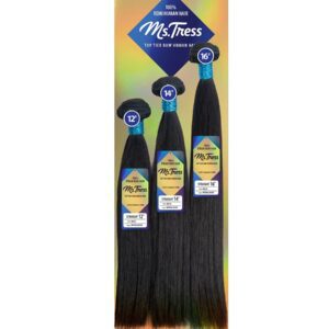 CH-MB3S1: REMI HUMAN HAIR BUNDLE 3 PCS STRAIGHT 10-12-14" WEAVES