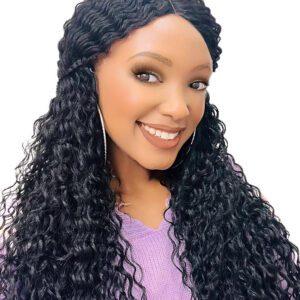 MD-IL-QUEEN: HD LACE FRONT CENTER PART LONG LOOSE SCREW CURL WIG