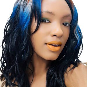 MD-IL-ROGENA: HD LACE FRONT CENTER PART BEACH WAVY CURL WIG