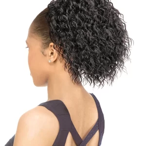 CH-0383 BERRY : SHORT CURLY DRAWSTRING PONYTAIL