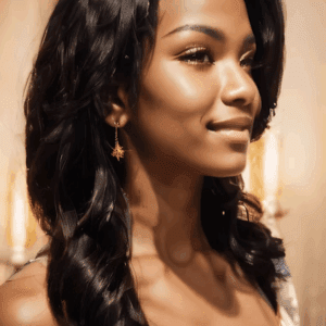 MD-LPW-KIKI: HD- LACE PART SIDE PART LONG SIDE ROLL CURL WITH STRAIGHT BACK WIG