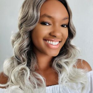 MD-LPW-TEELA: HD- LACE PART CENTER PART LONG LOOSE BODY WAVE CURL WIG